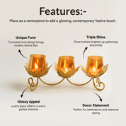 VON CASA Three Votive T-Light Holder – Modern Elegance
