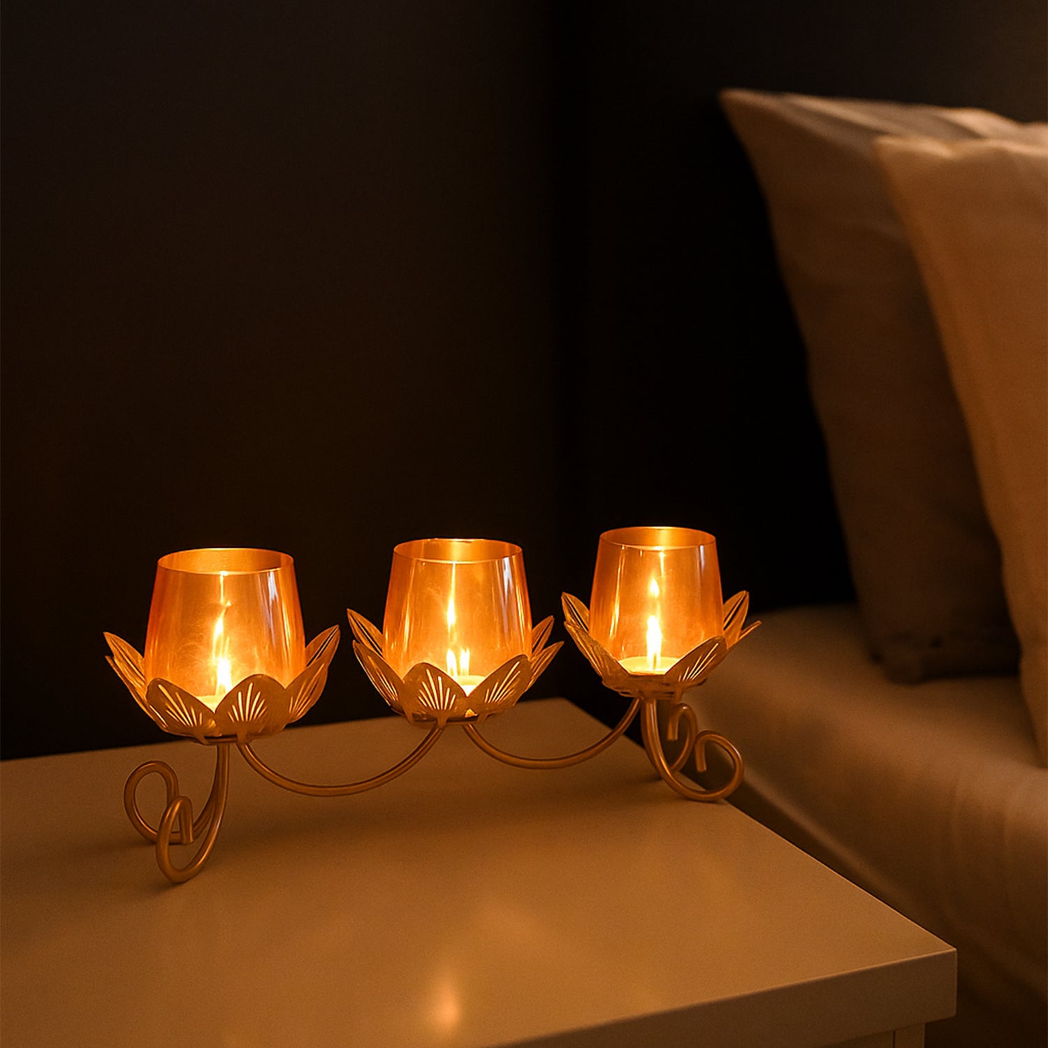 VON CASA Three Votive T-Light Holder – Modern Elegance