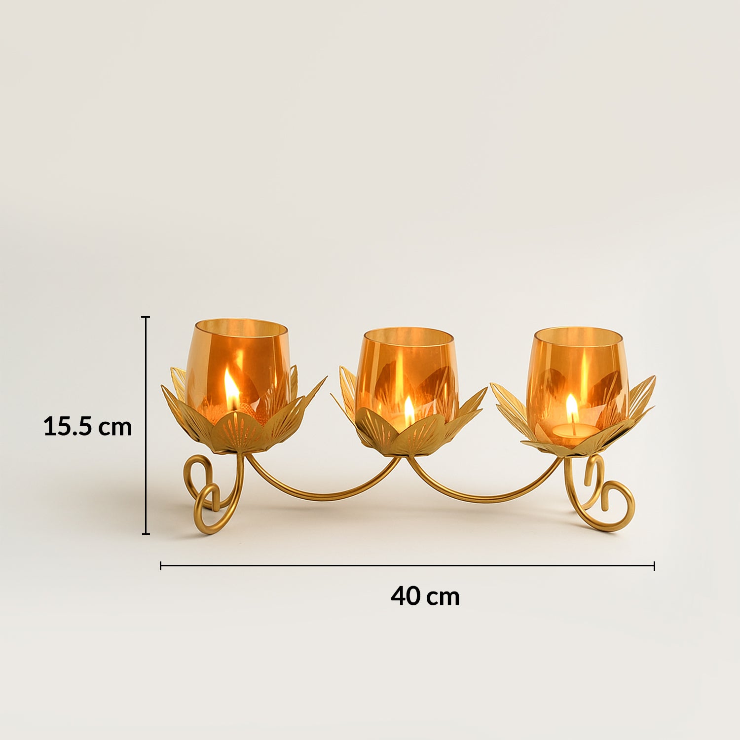 VON CASA Three Votive T-Light Holder – Modern Elegance