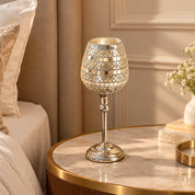 VON CASA Goblet T-Light Holder (Small) – Silver Mosaic Glow