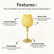 VON CASA Goblet T-Light Holder (Small) – Silver Mosaic Glow