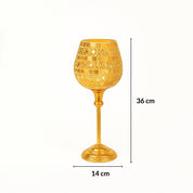 VON CASA Goblet T-Light Holder (Big) – Golden Mosaic Grandeur