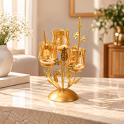 VON CASA 3 Votive T-Light Holder – Golden Luster Glass
