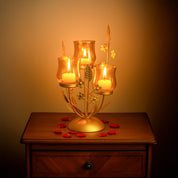 VON CASA 3 Votive T-Light Holder – Golden Luster Glass