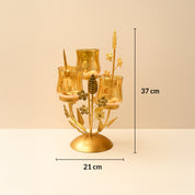 VON CASA 3 Votive T-Light Holder – Golden Luster Glass