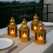 VON CASA Lantern Set of 4 – Multicolor Moroccan Domed Design