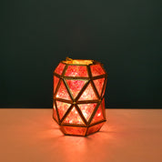 VON CASA T-Light Holder – Fuchsia & Turquoise Truncated Design