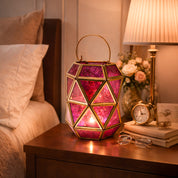 VON CASA T-Light Holder – Fuchsia & Turquoise Truncated Design