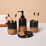 Bathroom Set (Set of 4) – Golden & Black
