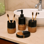 Bathroom Set (Set of 4) – Golden & Black