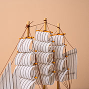 Decorative Boat (Wooden, Red & White – Nautical Design)