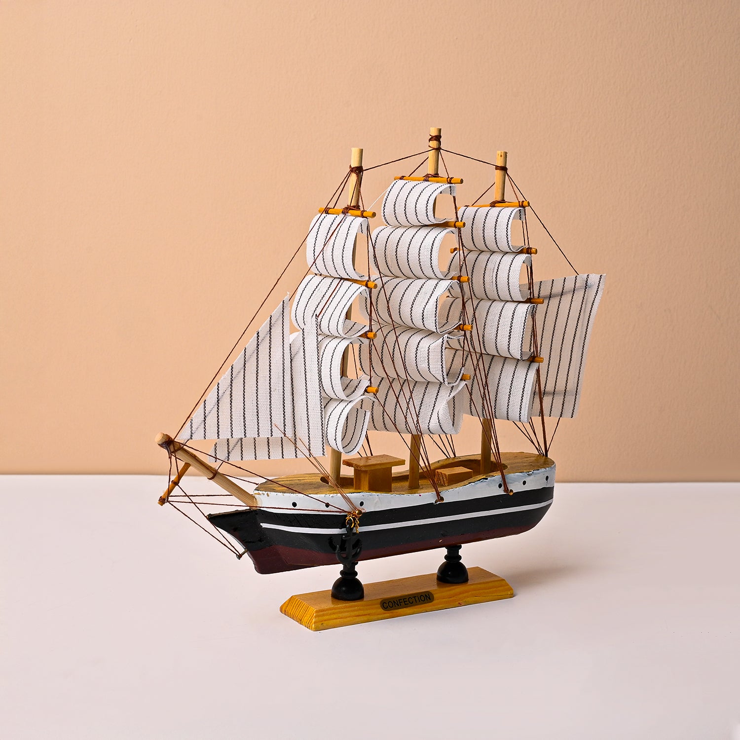 Decorative Wooden Boat – Multi-Colour