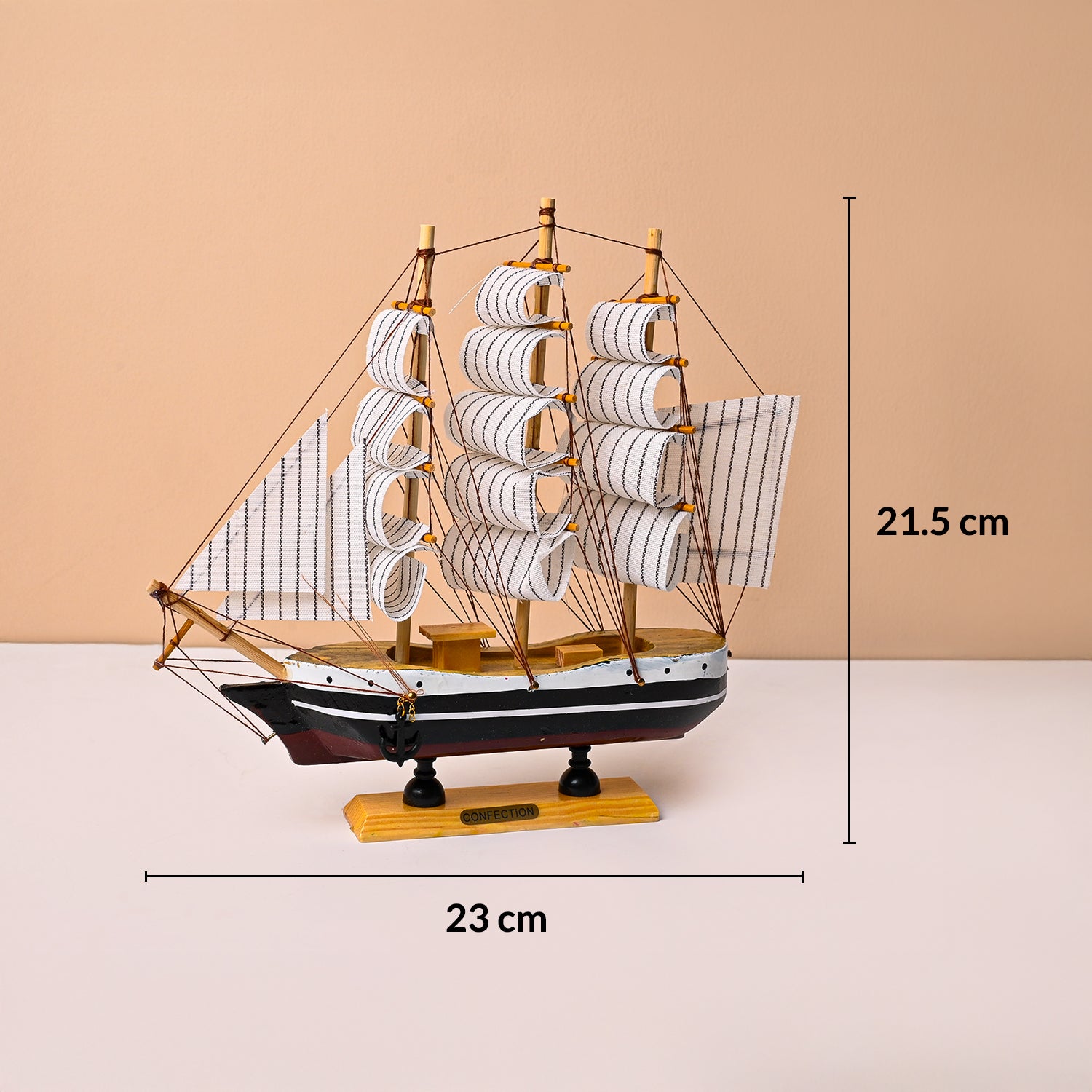 Decorative Wooden Boat – Multi-Colour