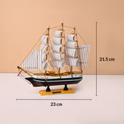 Decorative Wooden Boat – Multi-Colour