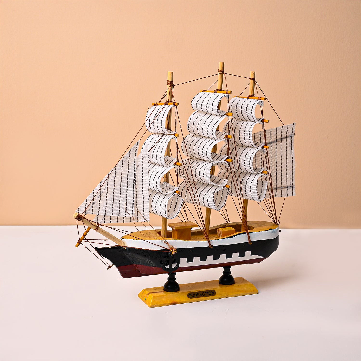 Decorative Wooden Boat – Multi-Colour