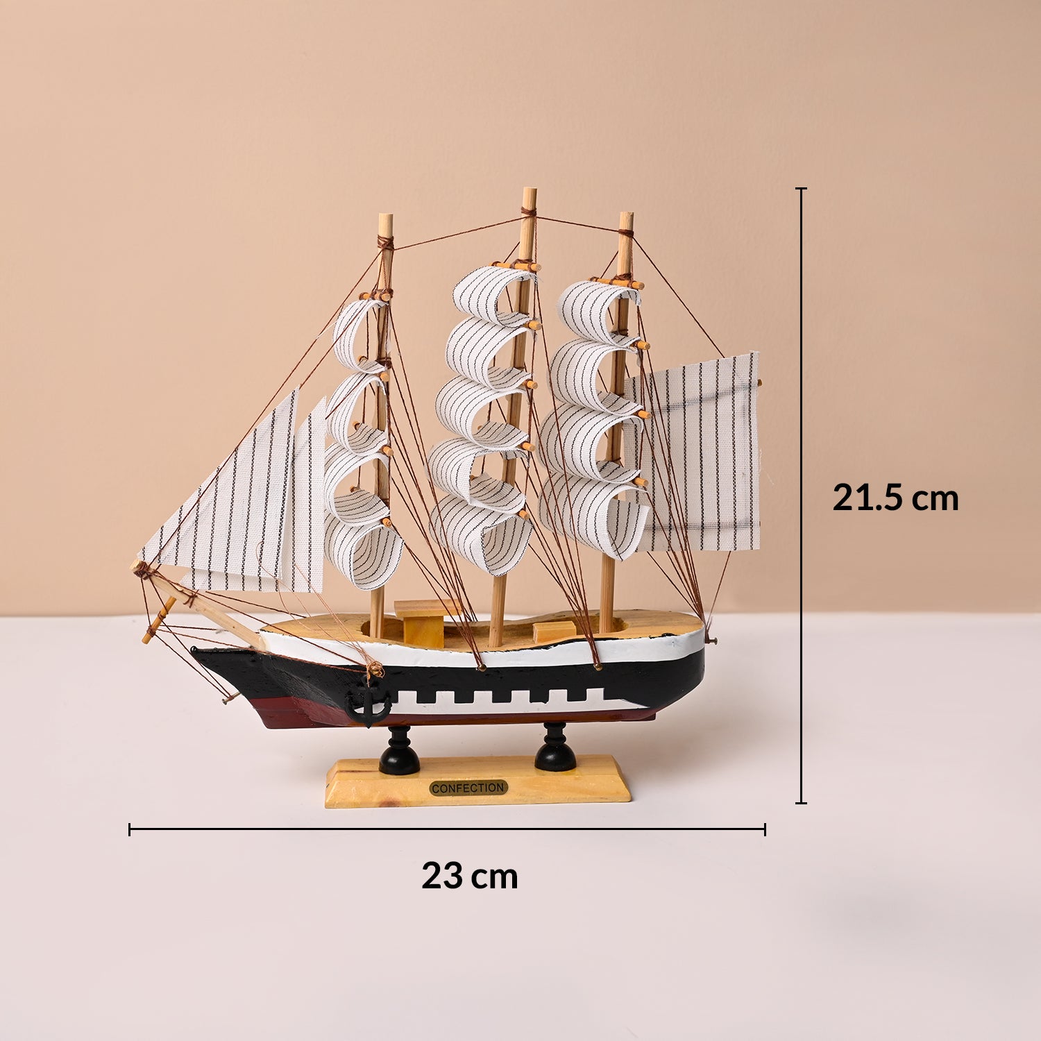 Decorative Wooden Boat – Multi-Colour