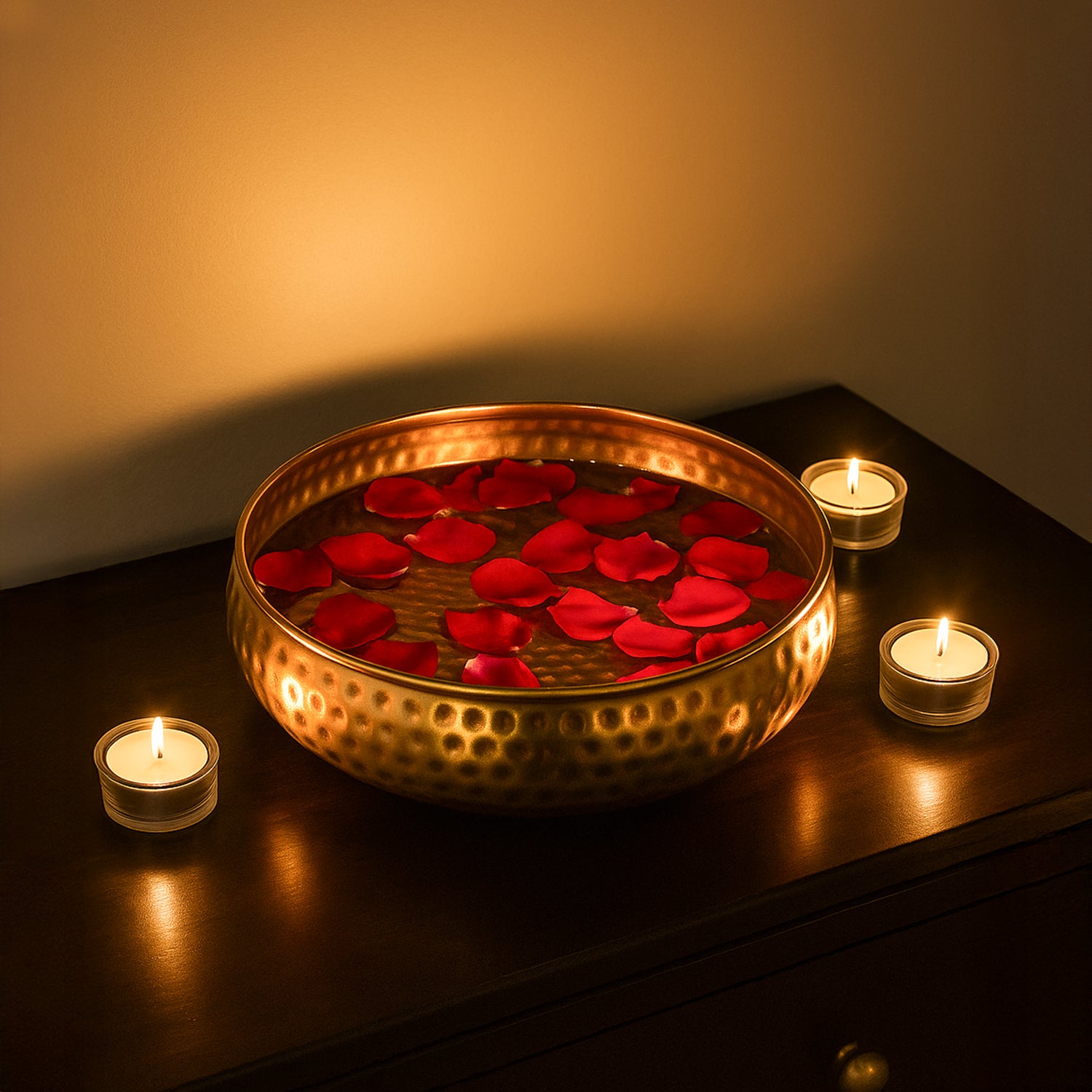 VON CASA Golden Brass Antique Decorative Bowl