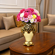 Large Rococo Ceramic Floor Vase
