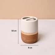 Ceramic Bathroom Set of 4 – Golden & Grey