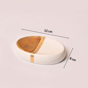 Ceramic Bathroom Set of 4 – Golden & Grey