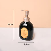 Ceramic Bathroom Set of 4 – Black Classic Glossy Finish
