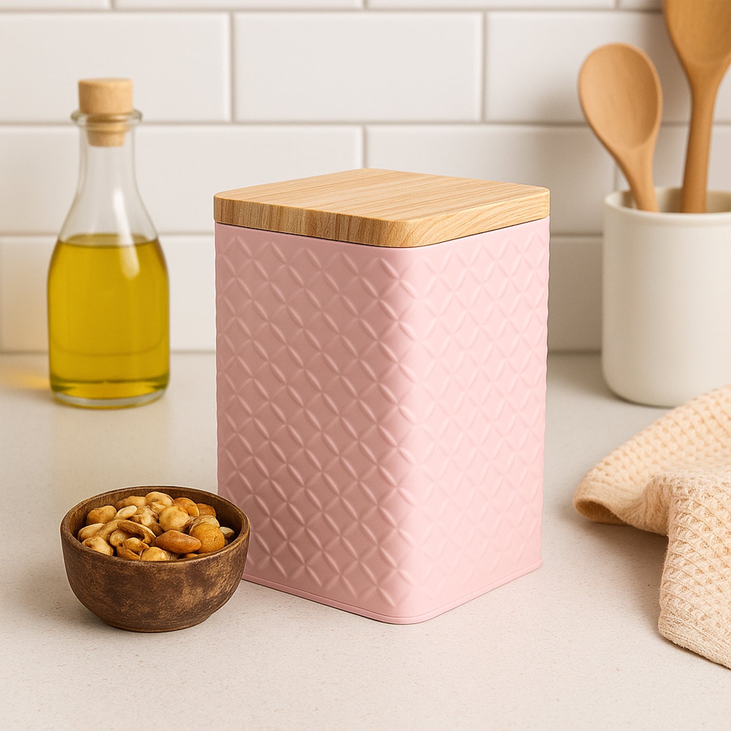 MARKET99 Pink & Blue Tin Container Set