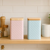 MARKET99 Pink & Blue Tin Container Set
