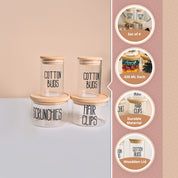 Donati Bathroom Storage Jars with Lid - Set Of 4