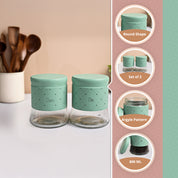 VON CASA Turquoise Argyle Chai & Cheeni Jar Set