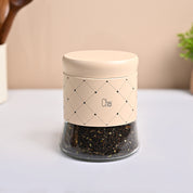 VON CASA Peach Argyle Chai & Cheeni Jar Set