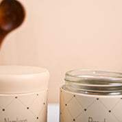 VON CASA Peach Argyle Biscuit & Namkeen Jar Set