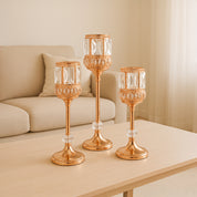 VON CASA Golden Filigree T-Light Holder - Set of 3