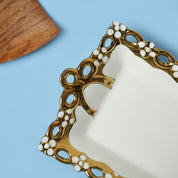 VON CASA Scalloped Ceramic Bow Dish