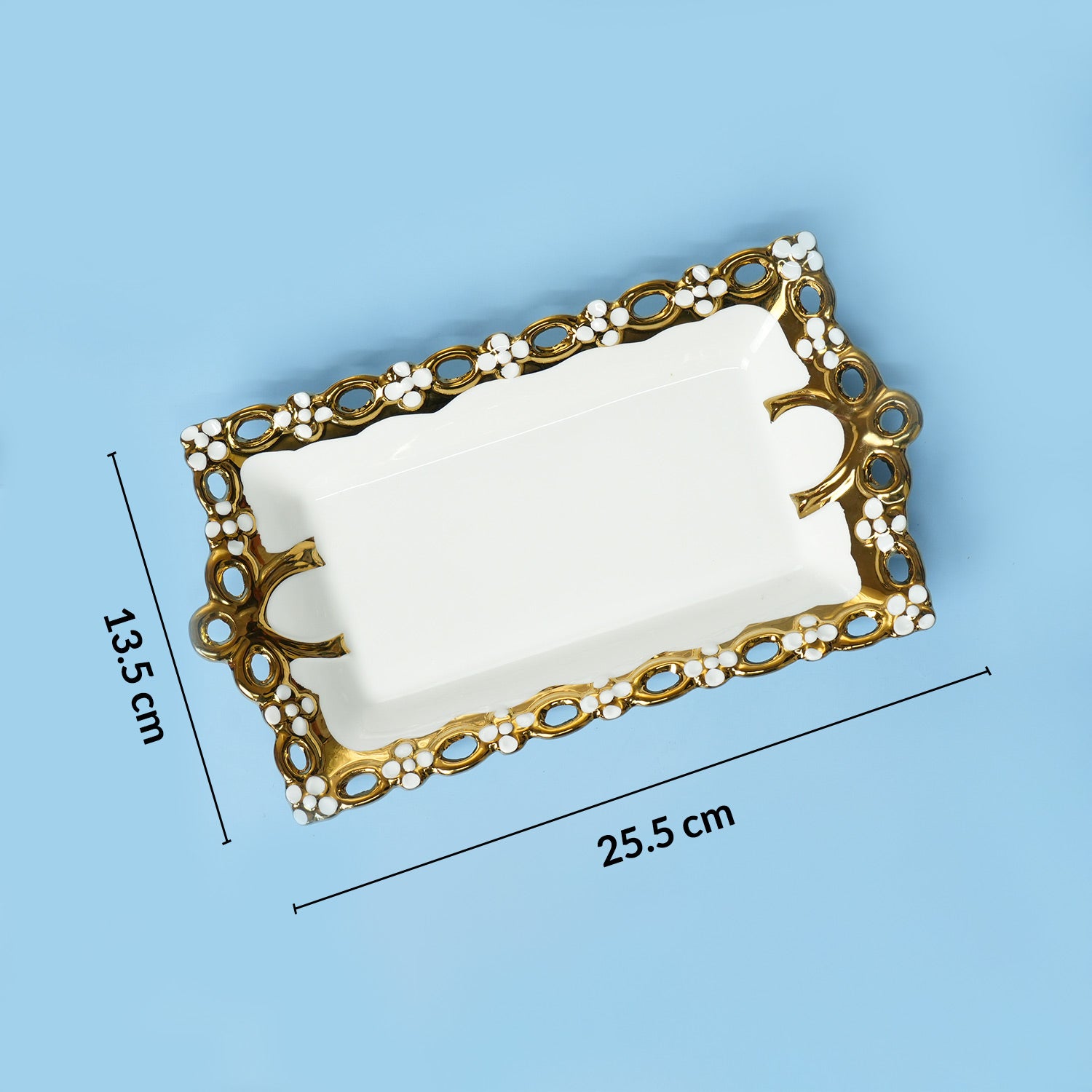 VON CASA Scalloped Ceramic Bow Dish
