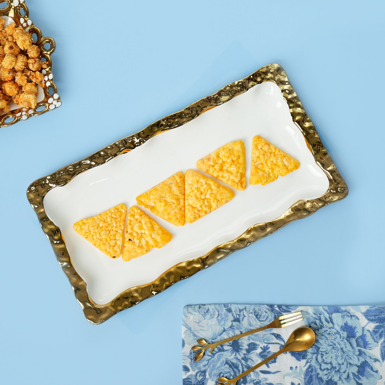 VON CASA Scalloped Ceramic Rectangular Dish