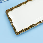 VON CASA Scalloped Ceramic Rectangular Dish