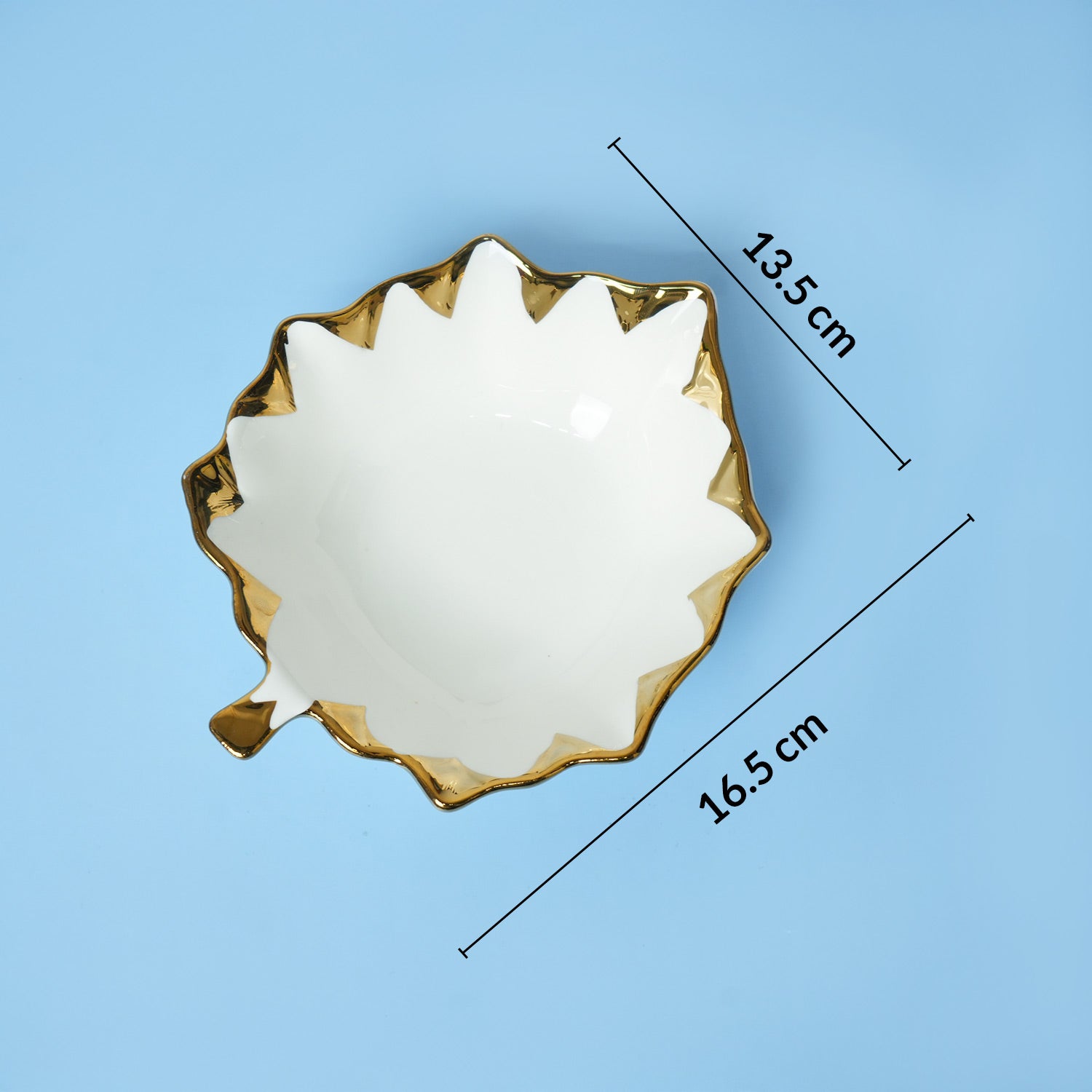 VON CASA Scalloped Ceramic Leaf Bowl Gift Set (Set Of 3)