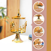 MARKET99 Glossy Golden Iron Candy Bowl (14 x 27.5cm)