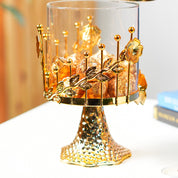 MARKET99 Glossy Golden Iron Candy Bowl (14 x 27.5cm)