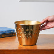 VON CASA Golden Iron Polka Embossed Planter