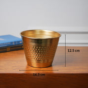 VON CASA Golden Iron Dotted Embossed Planter