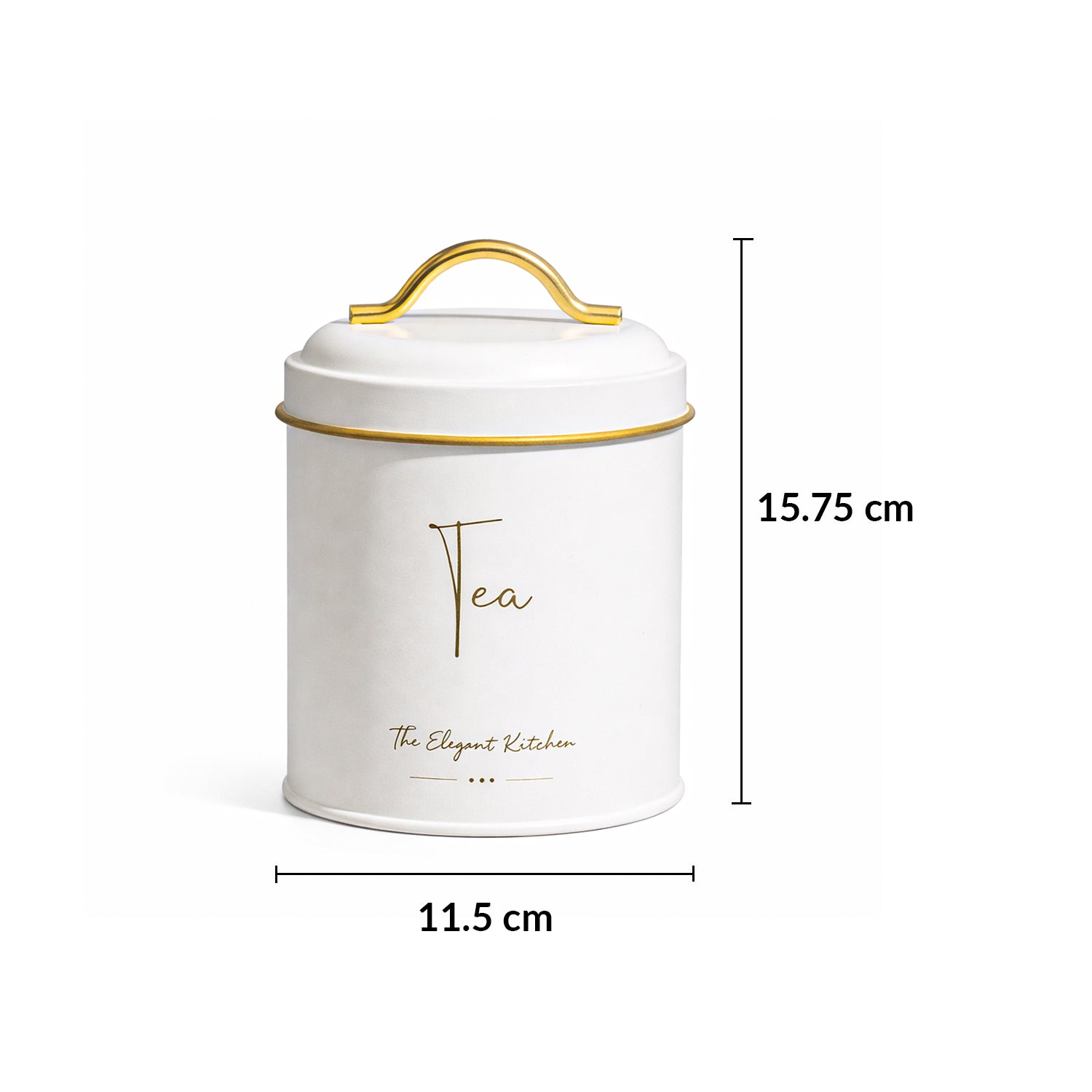 VON CASA White Iron Tea Storage Jar - 1100 mL