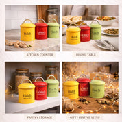 VON CASA Multi-Color Galvanised Iron Spice Storage Set - 6 Pcs, 250mL