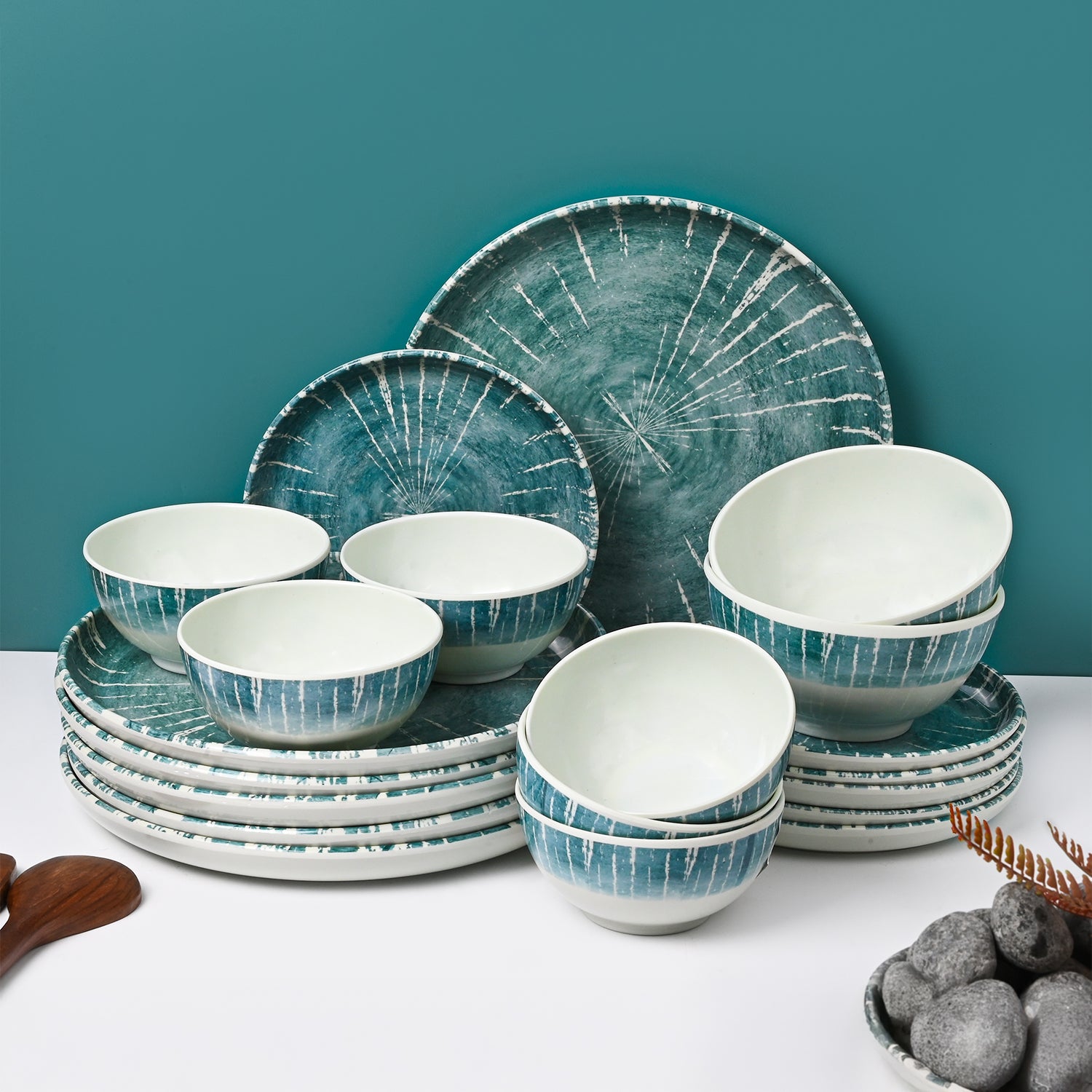 VON CASA Dreams Blue Dinner Set – 20 Pcs