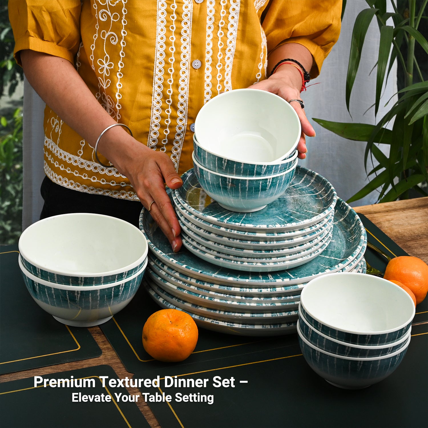 VON CASA Dreams Blue Dinner Set – 20 Pcs