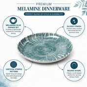VON CASA Dreams Blue Dinner Set – 14 Pcs