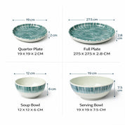 VON CASA Dreams Blue Dinner Set – 14 Pcs