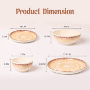 VON CASA Dreams Spiral Dinner Set – 14 Pcs
