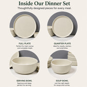 VON CASA Minto Pastel Green Dinner Set – 20 Pcs
