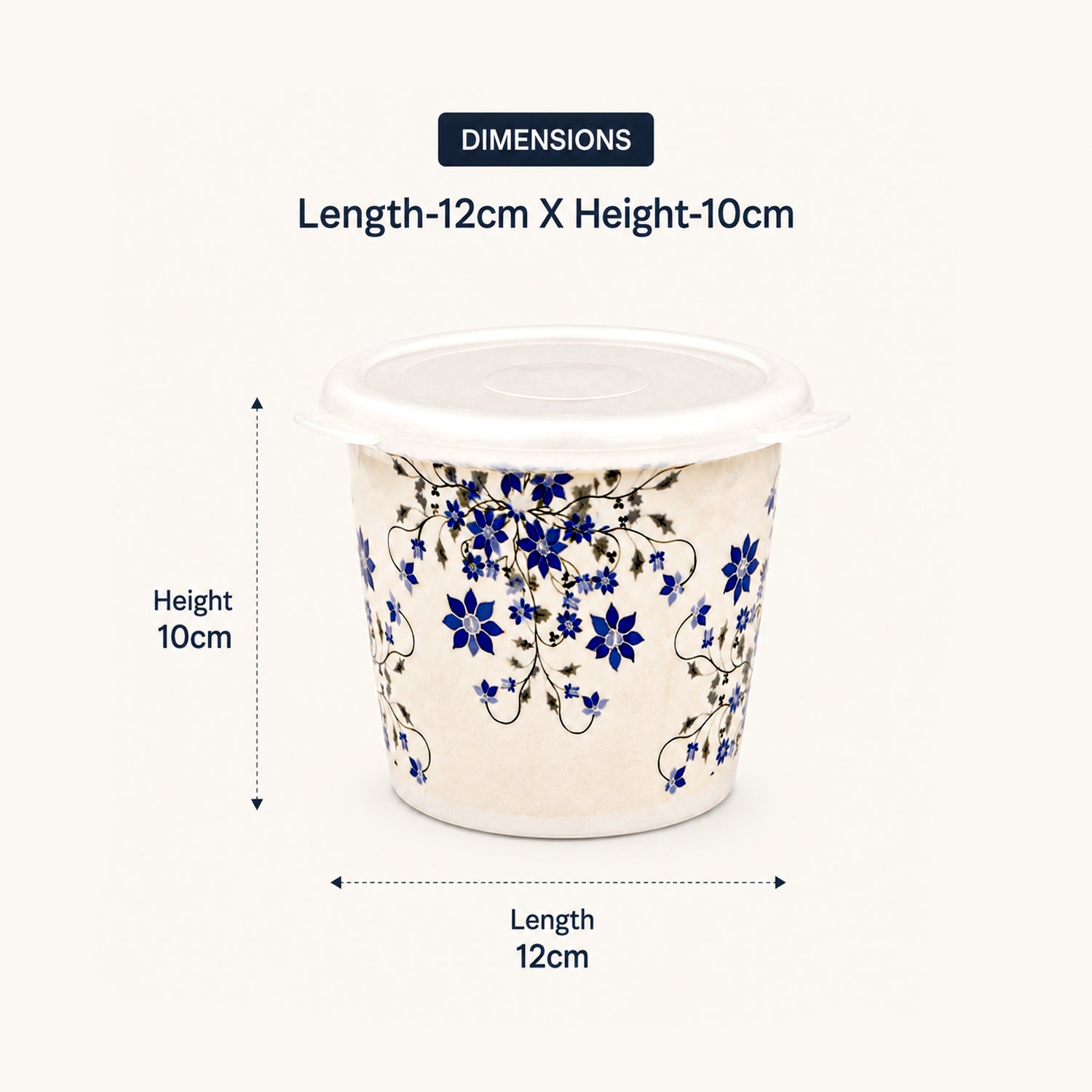 Market99 Melamine Airtight 2 Pieces Printed Storage Jars With Lid - (650mL, Set Of 2)